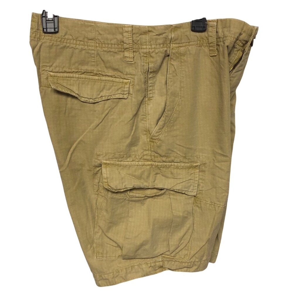 American Eagle Mens Classic Cargo Shorts Size 32 Khaki Cotton Blend